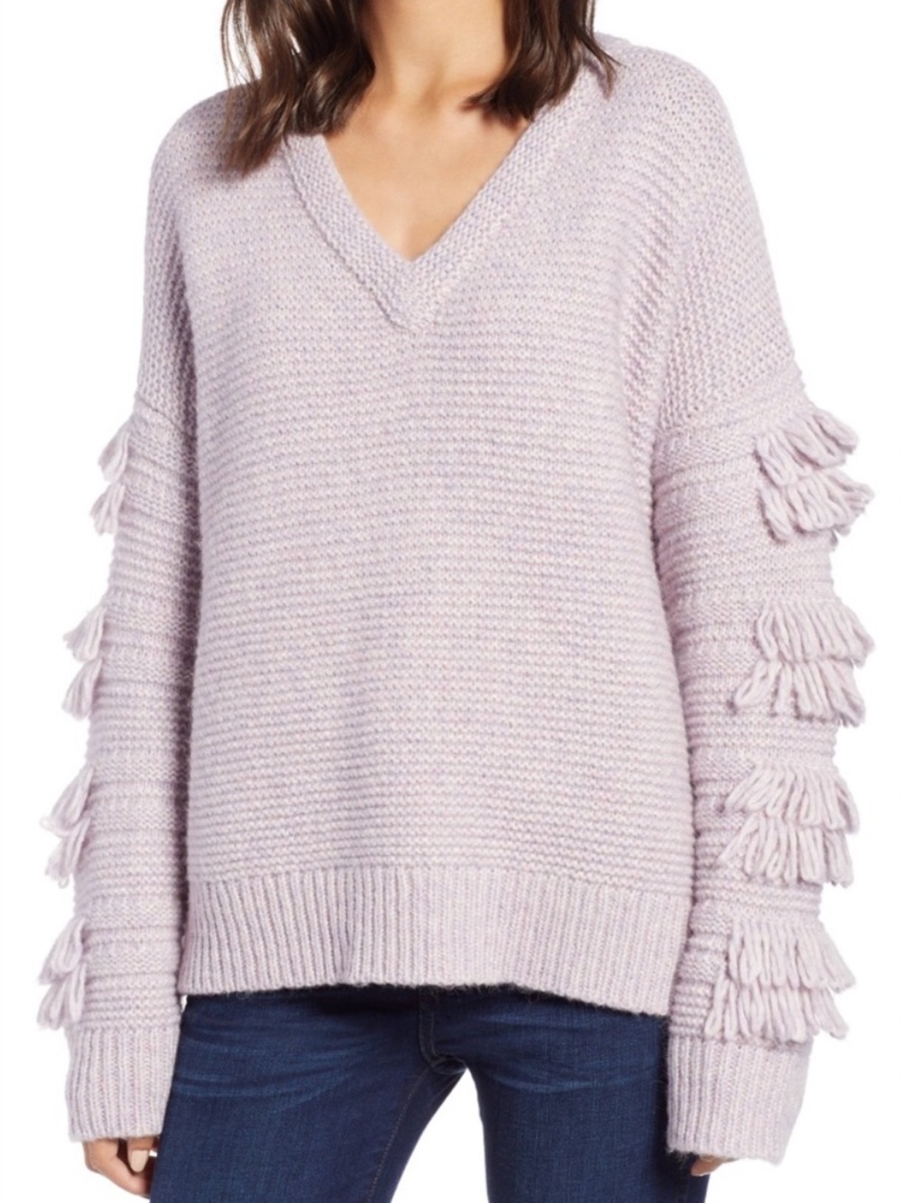 Madewell Fringe Sleeve Pullover